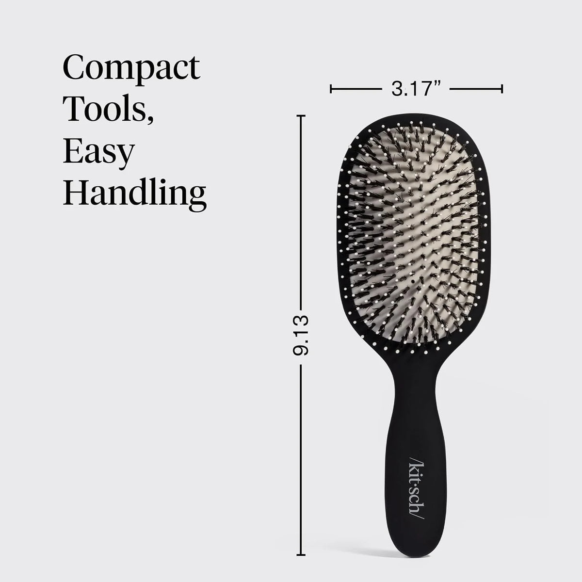 Kitsch Smooth & Polish Hair Brushes For Women and Men - Black