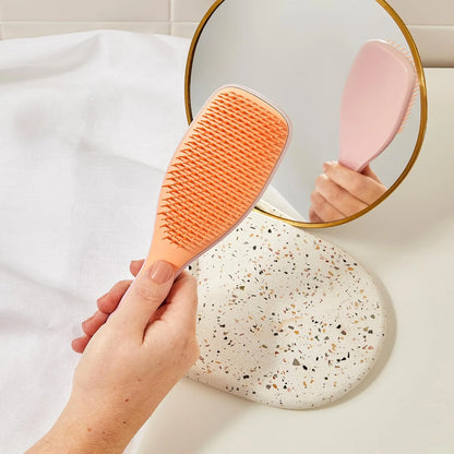Tangle Teezer Mini The Ultimate Detangler Hairbrush |Gentle on Wet Hair | Two-Tiered Teeth & Comfortable Handle | Ideal for Kids And Travel | Reduces Knots & Breakage | Salmon Pink & Apricot