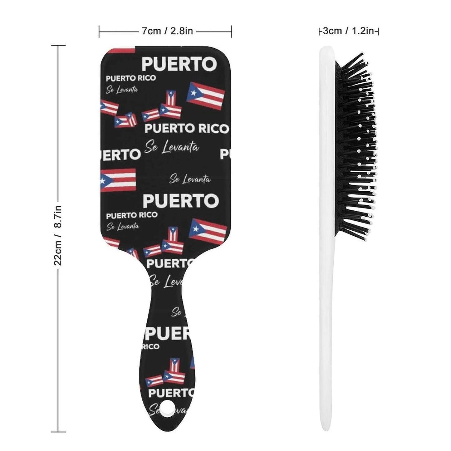 Women Girls Ladies Hair Brush Purple Black Buffalo Check Plaid Pattern, Paddle Brush for Detangling Scalp Massage, Cushion Hairbrush for Long Thick Curly Hair