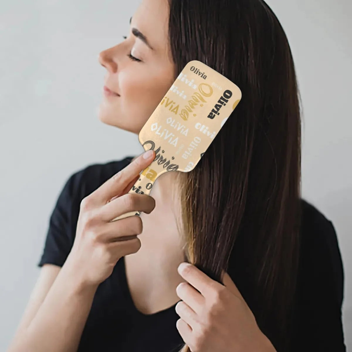 Personalized Name Hair Brush Detangler Brush Gifts for Women Man Custom Detangler-Hair-Brush Kids-Toddler-Girls for Travel All Hair Types