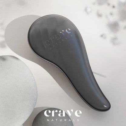 Crave Naturals Mini Detangler Hair Brush Turquoise – Glide Thru Hair Detangler Brush for Women, Kids & Toddlers – Gentle Scalp Care, No-Pain Tangle-Free Hairbrush for All Hair Types, Travel Hair Brush