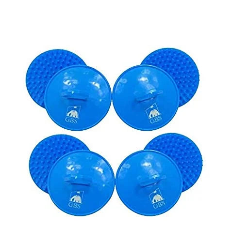 G.B.S Easy to Hold Hair Scalp Shampoo Brush Scrubber, 4 Black, 4 Red, Pack of 8