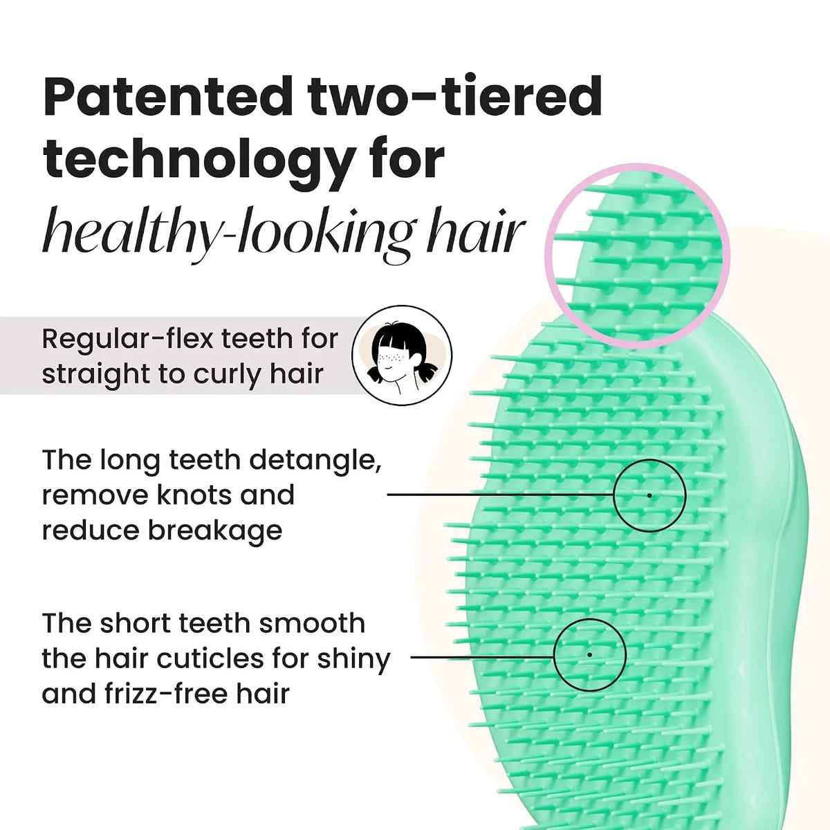 Tangle Teezer Original Detangler Mini Hair Brush for Kids, Unicorn Magic