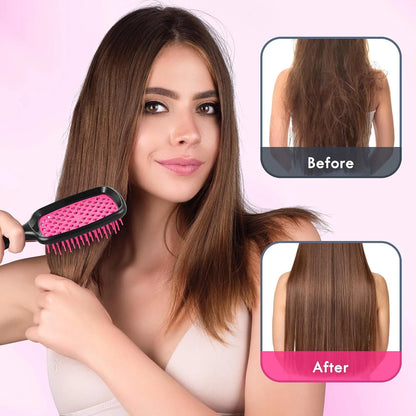4 Pack Vented Detangling Hair Brush - Detangler Hairbrush with Soft Bristles for Effortless Tangle Free - Ideal for Wet Dry or Curly Damaged Hair for Women Men Kids