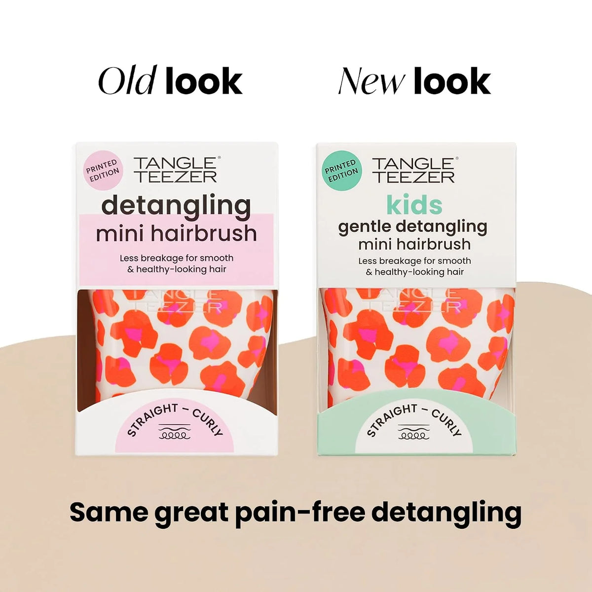 Tangle Teezer |The Original Mini Detangling Hairbrush | Palm Size Perfect for Kids & Travelling | Ideal for Wet & Dry Hair |Reduces Flyaways | Orange Safari