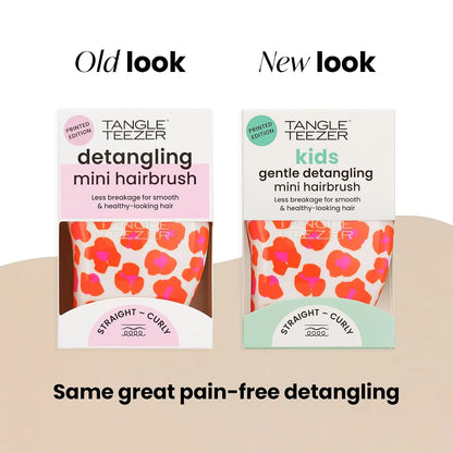 Tangle Teezer |The Original Mini Detangling Hairbrush | Palm Size Perfect for Kids & Travelling | Ideal for Wet & Dry Hair |Reduces Flyaways | Orange Safari