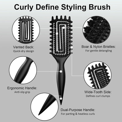 Curly Hair Brush, Curl Brush For Wet & Dry Hair,Curl Defining For Women&Men