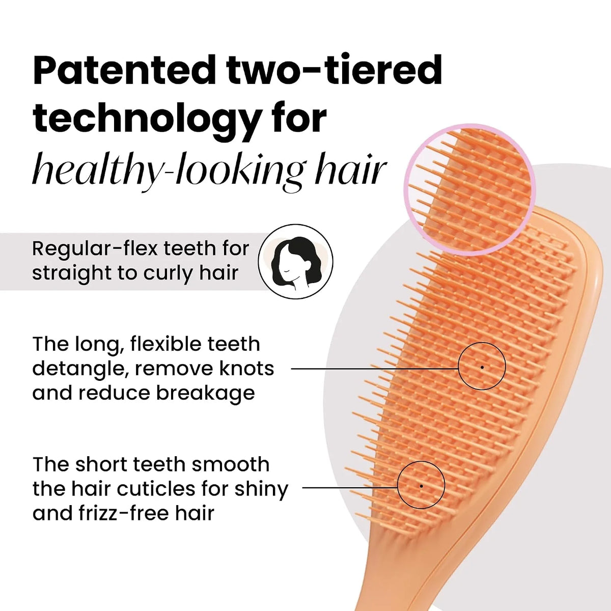 Tangle Teezer Plant-Based Ultimate Detangler Curly Hair Brush, Yellow