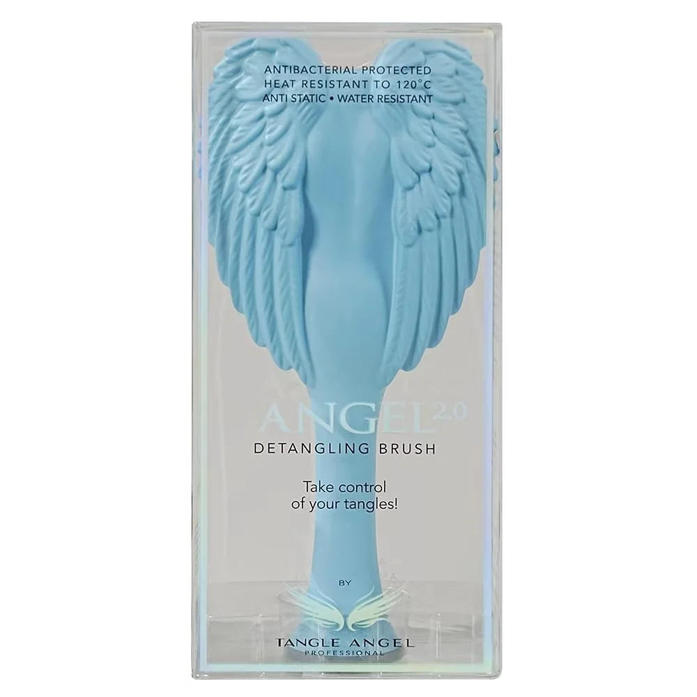 Detangling Hair Brush - Anti Static Angel Wing Hair Brush with Soft & Flexible Bristle for Straight & Wavy Hair - Tangle Angel Hair Detangler Brushes for Blow Drying & Shower - Two Tone Lilac Ivory