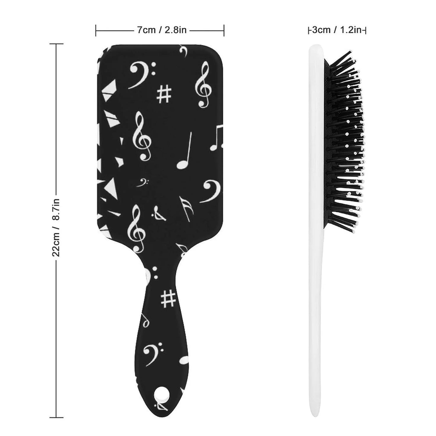 Air-Cushion Comb Black Gold Glitter Cheetah Leopard Print, Smooth Hair Salon Anti-Knotting Fluffy, For Long Thick Curly Hair, 1 Pack