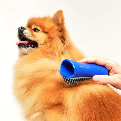 Pet Teezer De-Shedding Dog Brush for Long Hair Breeds, Large, Blue & Pink