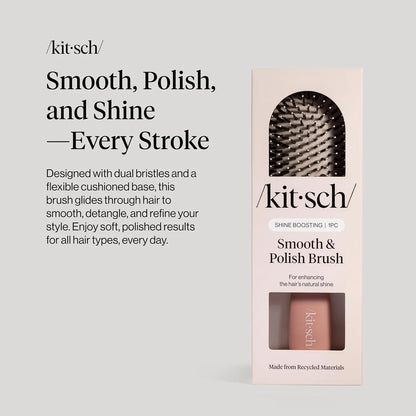 Kitsch Smooth & Polish Hair Brushes For Women and Men - Black