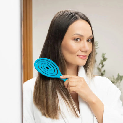 Ninabella Detangler Brush - No Tangle Hair Brush for Women, Fine, Thick and Long Hair - Hairbrush for Wet and Dry Hair, Gentle on the Scalp - Elegant Black