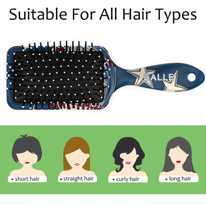 Personalized Cool-Rocket Detangler-Hair-Brush for Kids-Boys,Glides Through Tangles Comb,Custom Name Hair Brushes for All Hair Types Wet/Dry/Curly/Thick Hair,Dark Blue