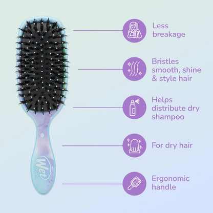 Wet Brush Shine Enhancer Hair Brush, Pink - Exclusive Ultra-soft IntelliFlex Bristles - Natural Boar Bristles Leave Hair Shiny And Smooth For All - For Women, Men, Wet And Dry Hair