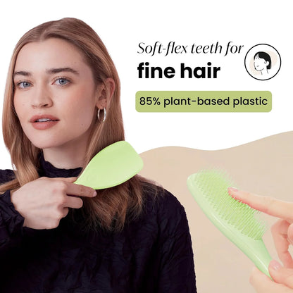 Tangle Teezer Plant-Based Ultimate Detangler Curly Hair Brush, Yellow