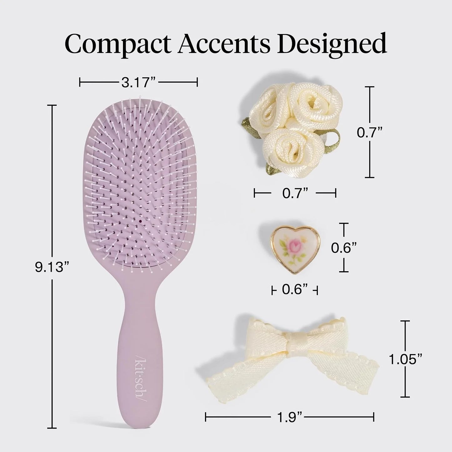 KitschPop™ Paddle Brush | Hair Brushes for Women – Soft Violet