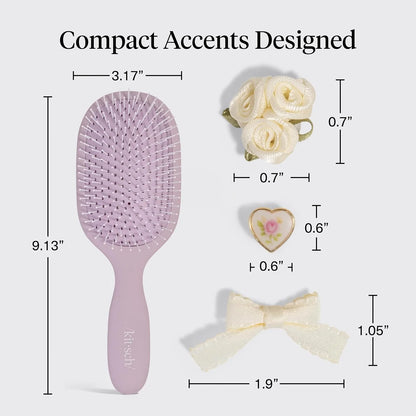 KitschPop™ Paddle Brush | Hair Brushes for Women – Soft Violet