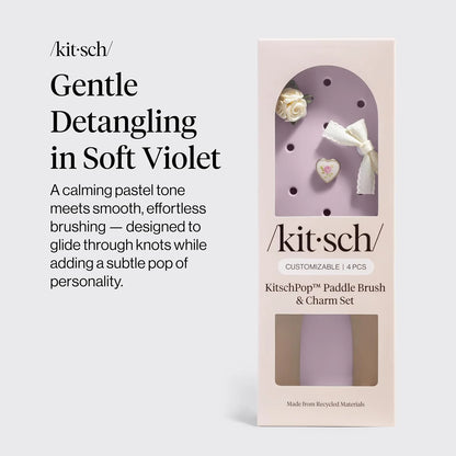 KitschPop™ Paddle Brush | Hair Brushes for Women – Soft Violet