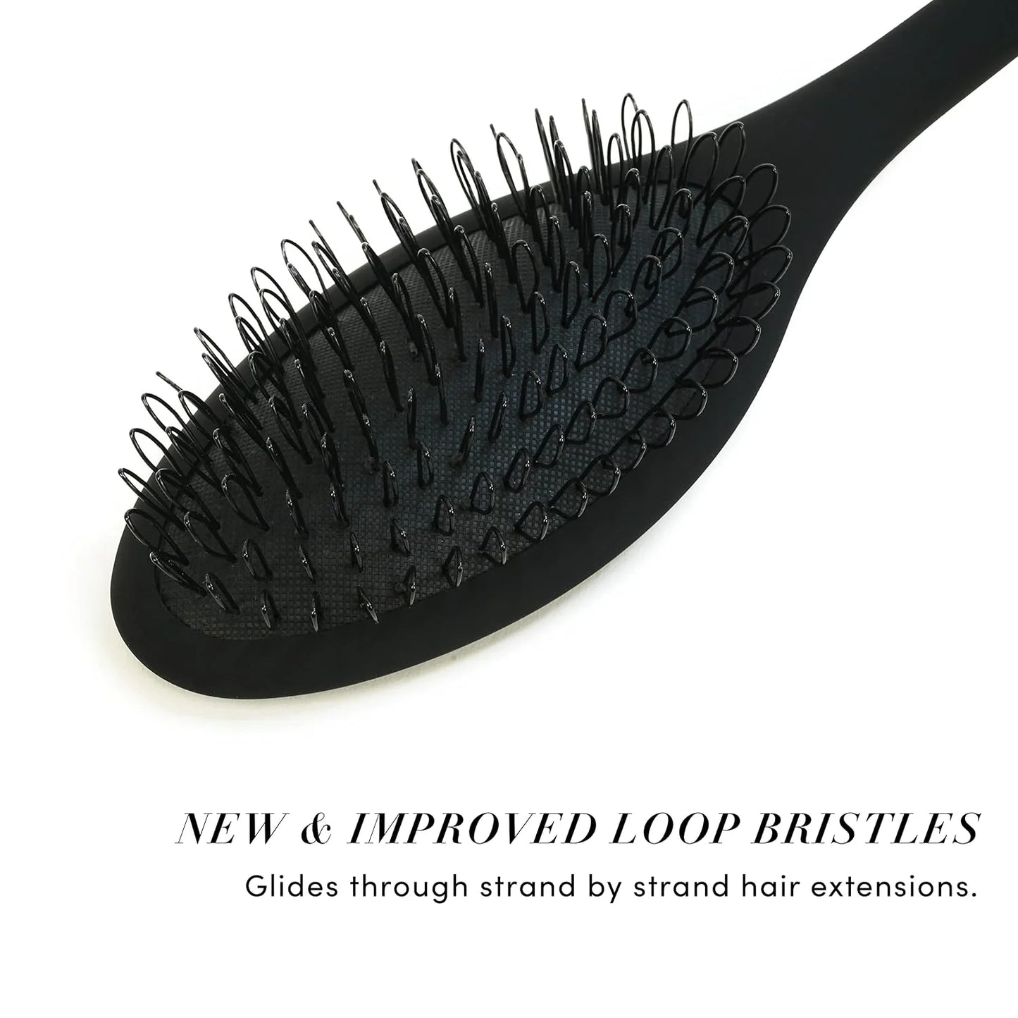 The Hair Shop Light Blue Loop Brush - Salon Professional Grade with Ergonomic Design - Safe Detangler Tool for 100% Remy Human and Synthetic Hair Extensions and Wigs (Light Blue)
