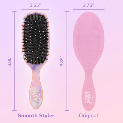 Wet Brush Shine Enhancer Hair Brush, Pink - Exclusive Ultra-soft IntelliFlex Bristles - Natural Boar Bristles Leave Hair Shiny And Smooth For All - For Women, Men, Wet And Dry Hair