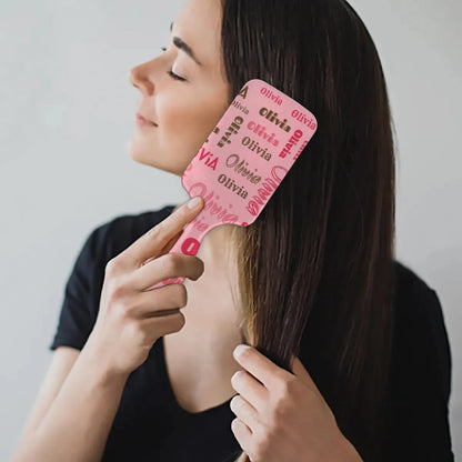 Personalized Name Hair Brush Detangler Brush Gifts for Women Man Custom Detangler-Hair-Brush Kids-Toddler-Girls for Travel All Hair Types