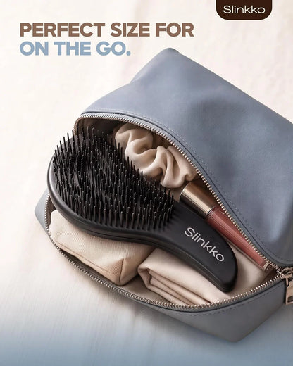 Detangler Brush, Hair Brush for Women, Men & Kids - Detangling Hair Brush for Curly, Thick, Fine & Wavy Hair - Anti-Breakage Wave Brush, Pain-Free Hairbrush, Special Edition Burgundy