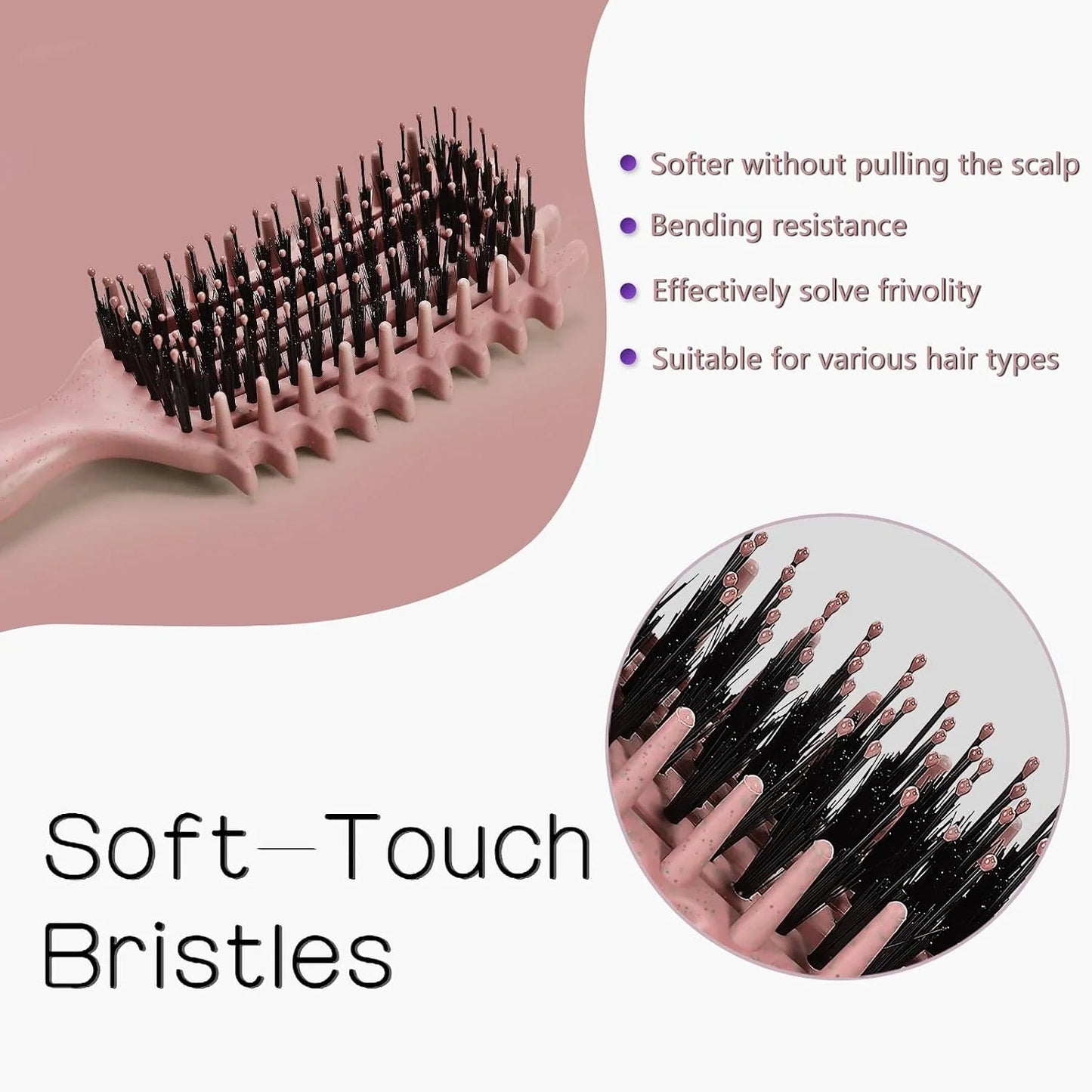 Curly Hair Brush, Cat Ear Curl Brush for Men & Women