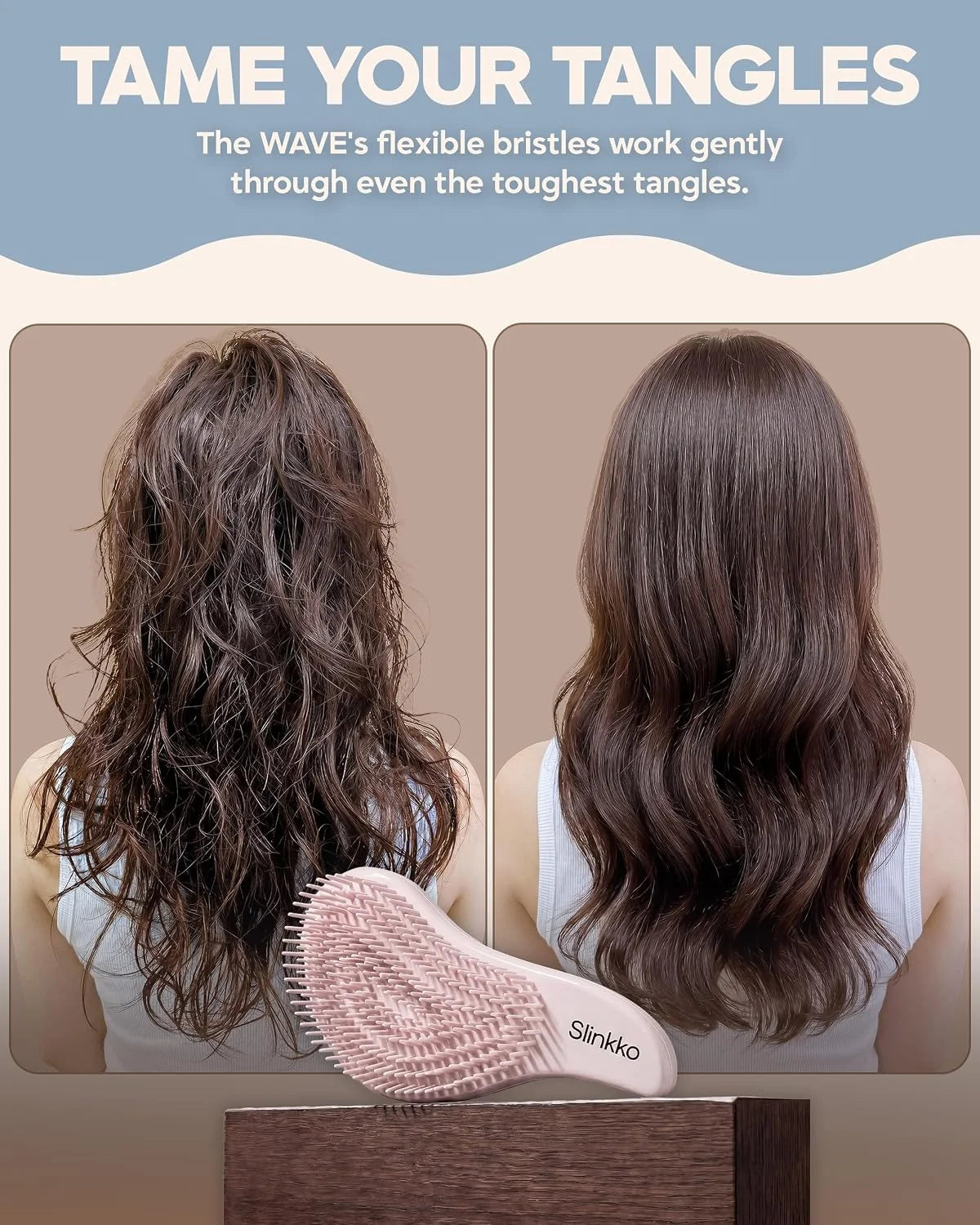 Detangler Brush, Hair Brush for Women, Men & Kids - Detangling Hair Brush for Curly, Thick, Fine & Wavy Hair - Anti-Breakage Wave Brush, Pain-Free Hairbrush, Special Edition Burgundy