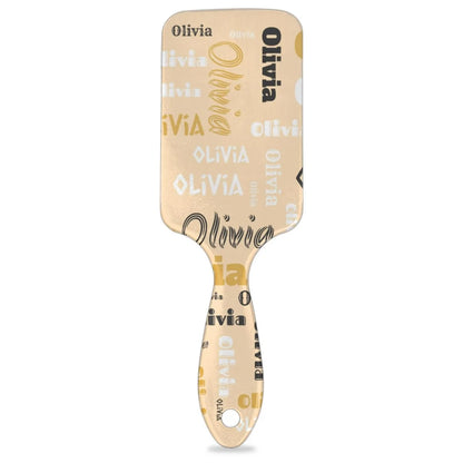 Personalized Name Hair Brush Detangler Brush Gifts for Women Man Custom Detangler-Hair-Brush Kids-Toddler-Girls for Travel All Hair Types