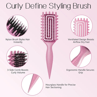 Curly Hair Brush, Cat Ear Curl Brush for Men & Women