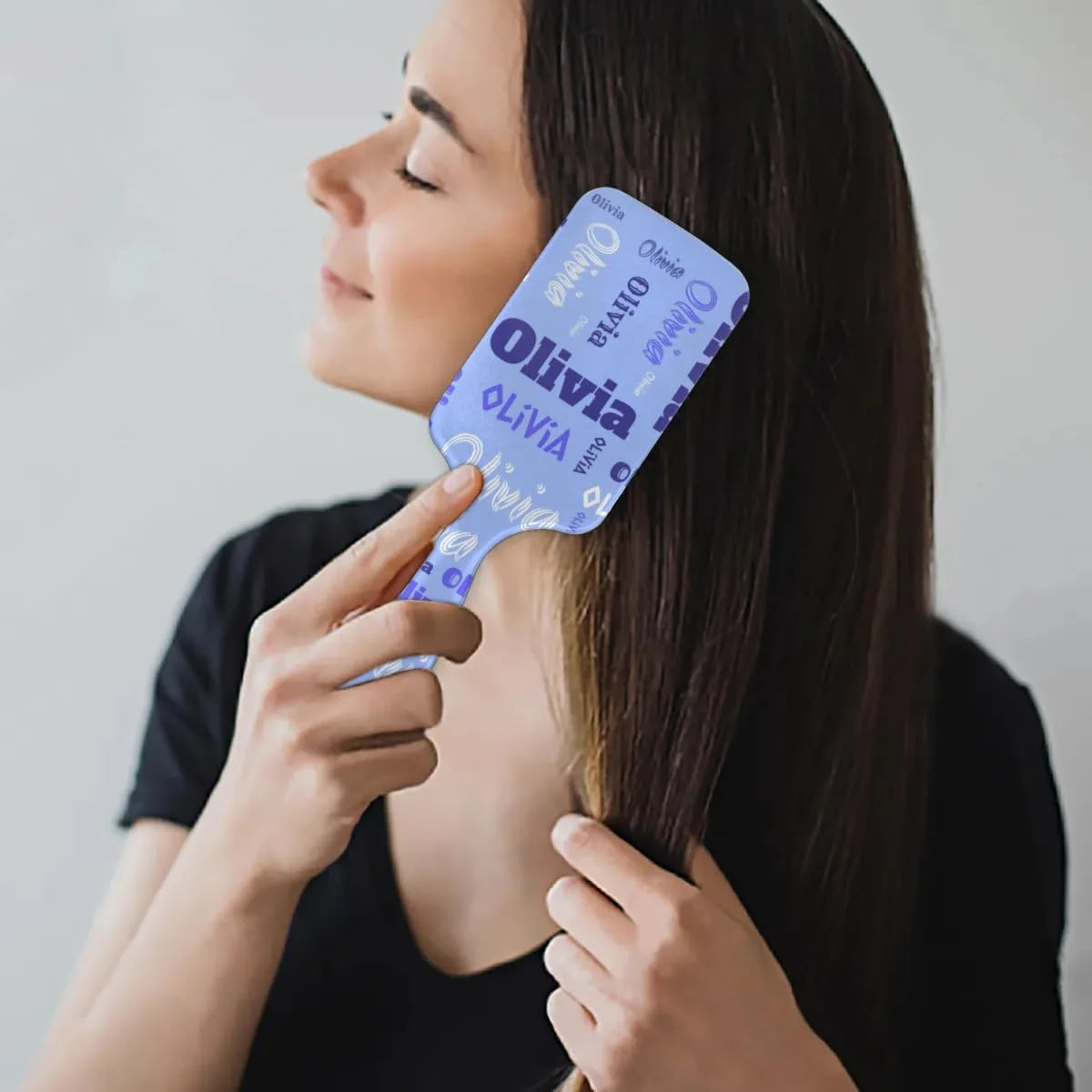 Personalized Name Hair Brush Detangler Brush Gifts for Women Man Custom Detangler-Hair-Brush Kids-Toddler-Girls for Travel All Hair Types