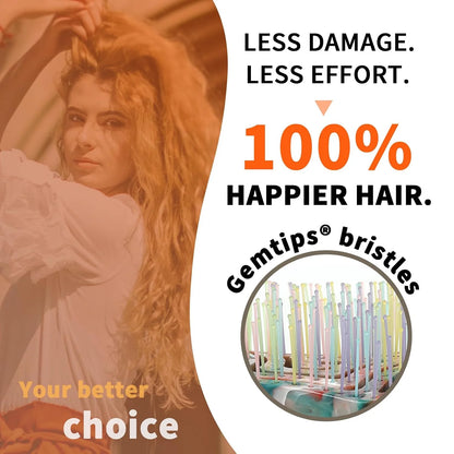 Detangling Wet Hair Brush for Thin or Straight Hair, Vented Detangler Hairbrush with Double-Layered Ultra and Soft-Nylon Bristles for Wet or Dry Hair, Gifts for Women Girls Kids