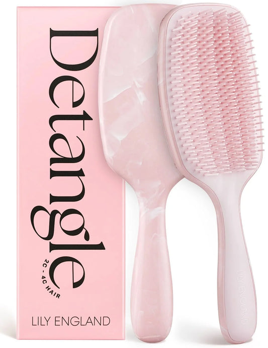 Lily England Pink Hair Brush for Women Detangling for Curly Wet & Dry Hair