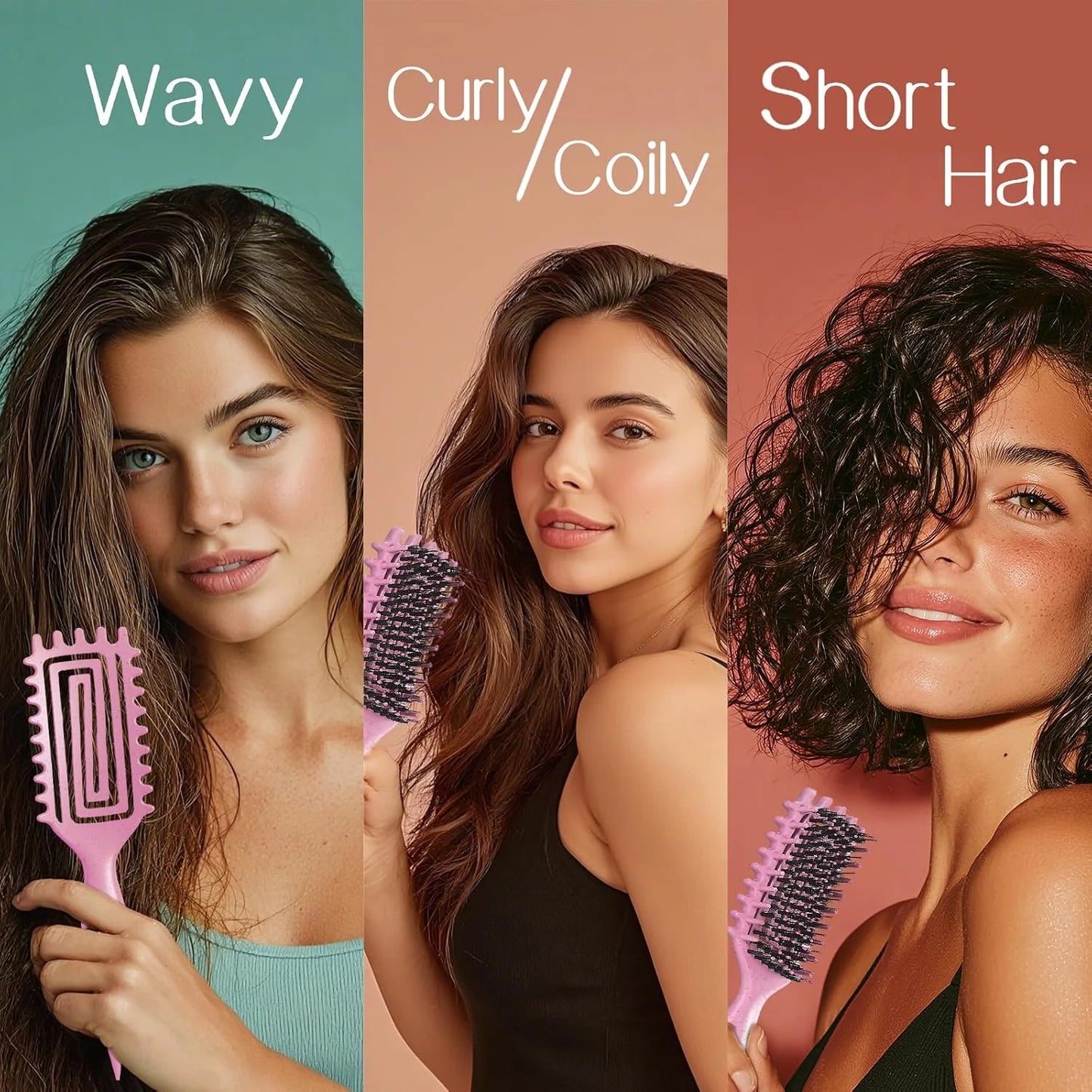 Curly Hair Brush, Cat Ear Curl Brush for Men & Women