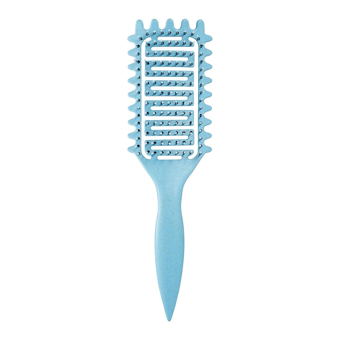 Curl Defining Brush for Curly Hair, Vented Detangling Hair Brush for Wet and Dry Styling, Curved Brush for Shaping and Smoothing Curl Clumps, Lightweight Hair Brush (2Pcs Black)