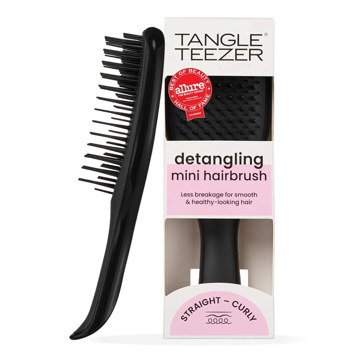 Tangle Teezer Ultimate Detangler Mini Hair Brush, Pink & Mint