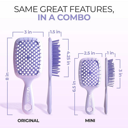 FHI Heat UNbrush Detangling Brush Combo Pack - Original + Mini