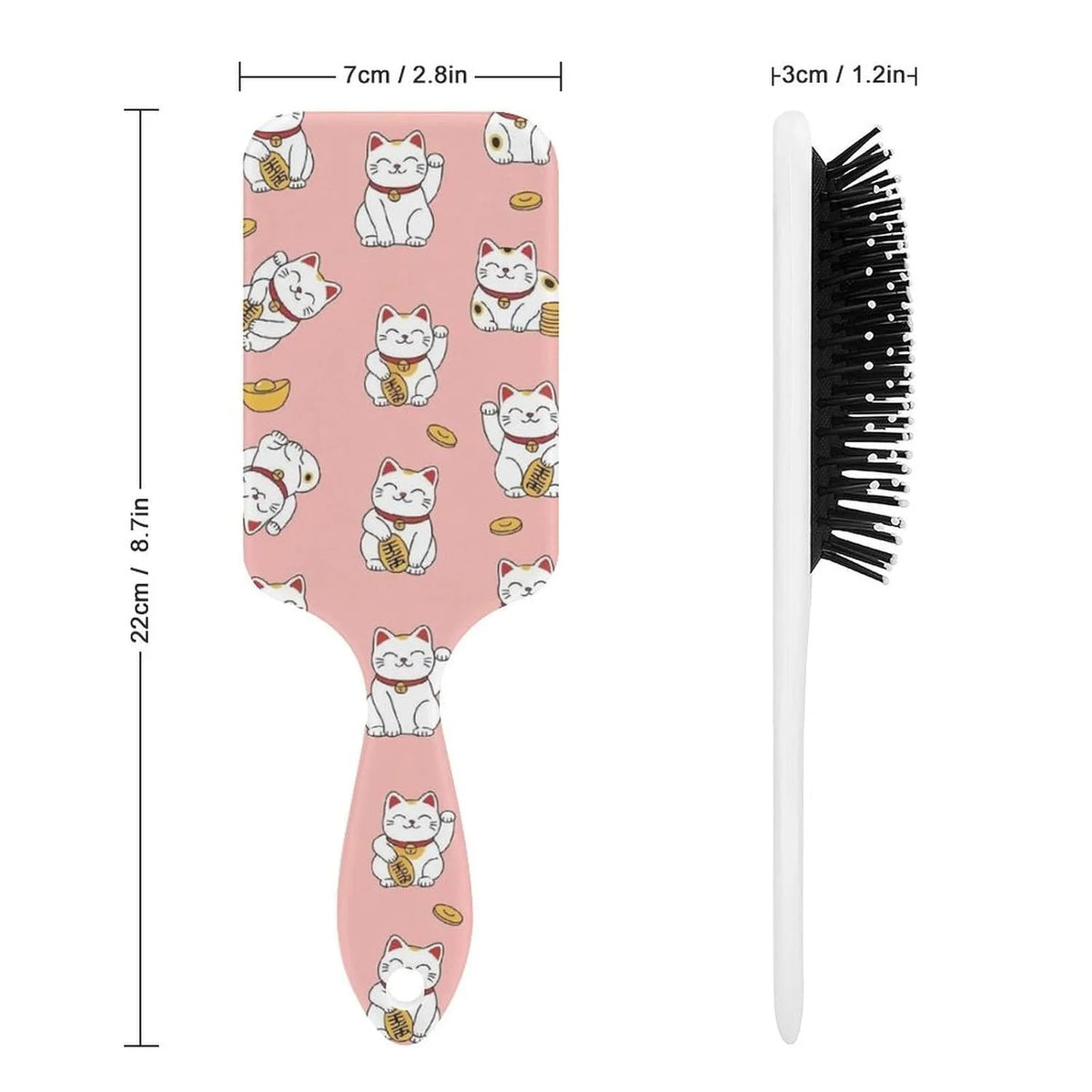 Air Cushion Comb for Massage Japanese Ocean Wave Fish Koifish Art, For Curly Long Thick Straight Hair, Women Girls Ladies