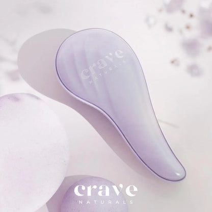 Crave Naturals Mini Detangler Hair Brush Turquoise – Glide Thru Hair Detangler Brush for Women, Kids & Toddlers – Gentle Scalp Care, No-Pain Tangle-Free Hairbrush for All Hair Types, Travel Hair Brush