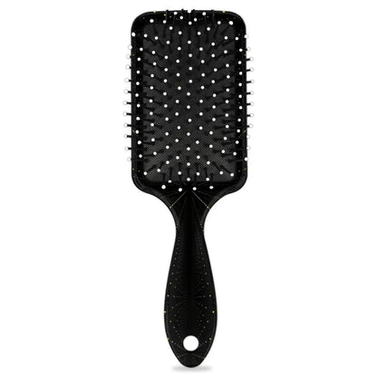 Personalized-Kids-Hair-Brush for Boy Girls Custom Gift Detangler Brush Soft Bristle Hair Brushes Travel Hair Brush for All Hair Types Christmas Hallowmas Spider Web Sliver Dot