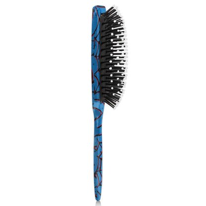 Personalized-Kids-Hair-Brush for Boy Girls Custom Gift Detangler Brush Soft Bristle Hair Brushes Travel Hair Brush for All Hair Types Christmas Hallowmas Spider Web Sliver Dot