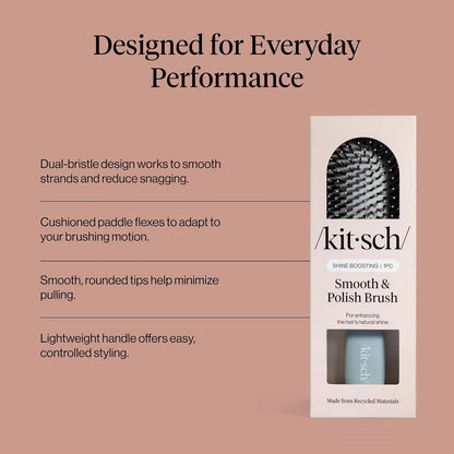Kitsch Smooth & Polish Hair Brushes For Women and Men - Black
