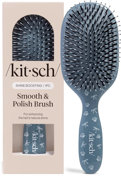 Kitsch Smooth & Polish Hair Brushes For Women and Men - Black