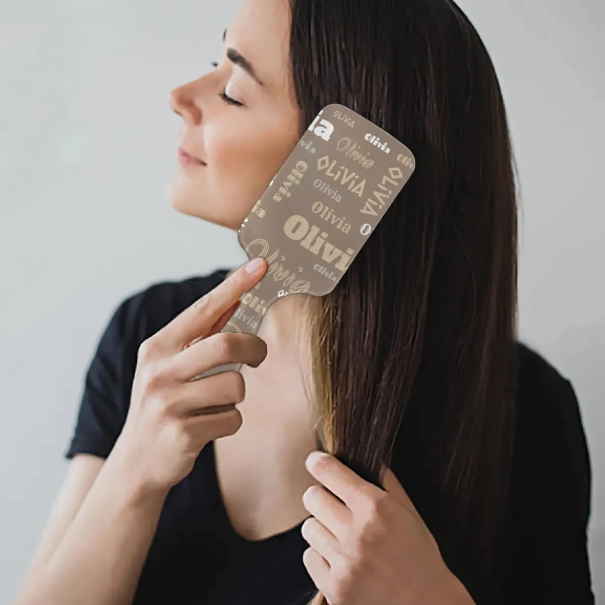 Personalized Name Hair Brush Detangler Brush Gifts for Women Man Custom Detangler-Hair-Brush Kids-Toddler-Girls for Travel All Hair Types