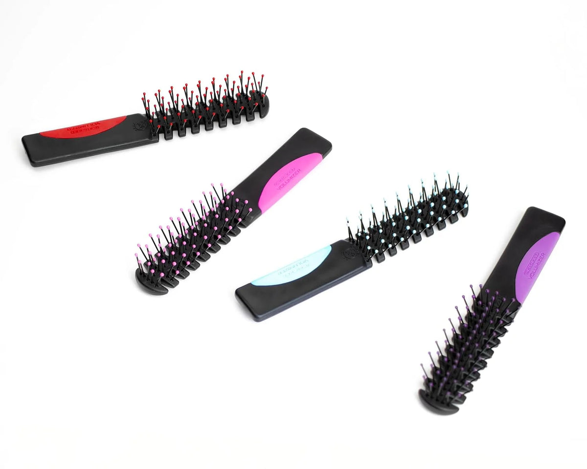 Cricket Static Free Volumizer Hair Brush - Styling, and Detangling All Hair Types, Long, Short, Thick, Thin, Curly, Straight, and Wavy, Happy Hair (Sky Blue)