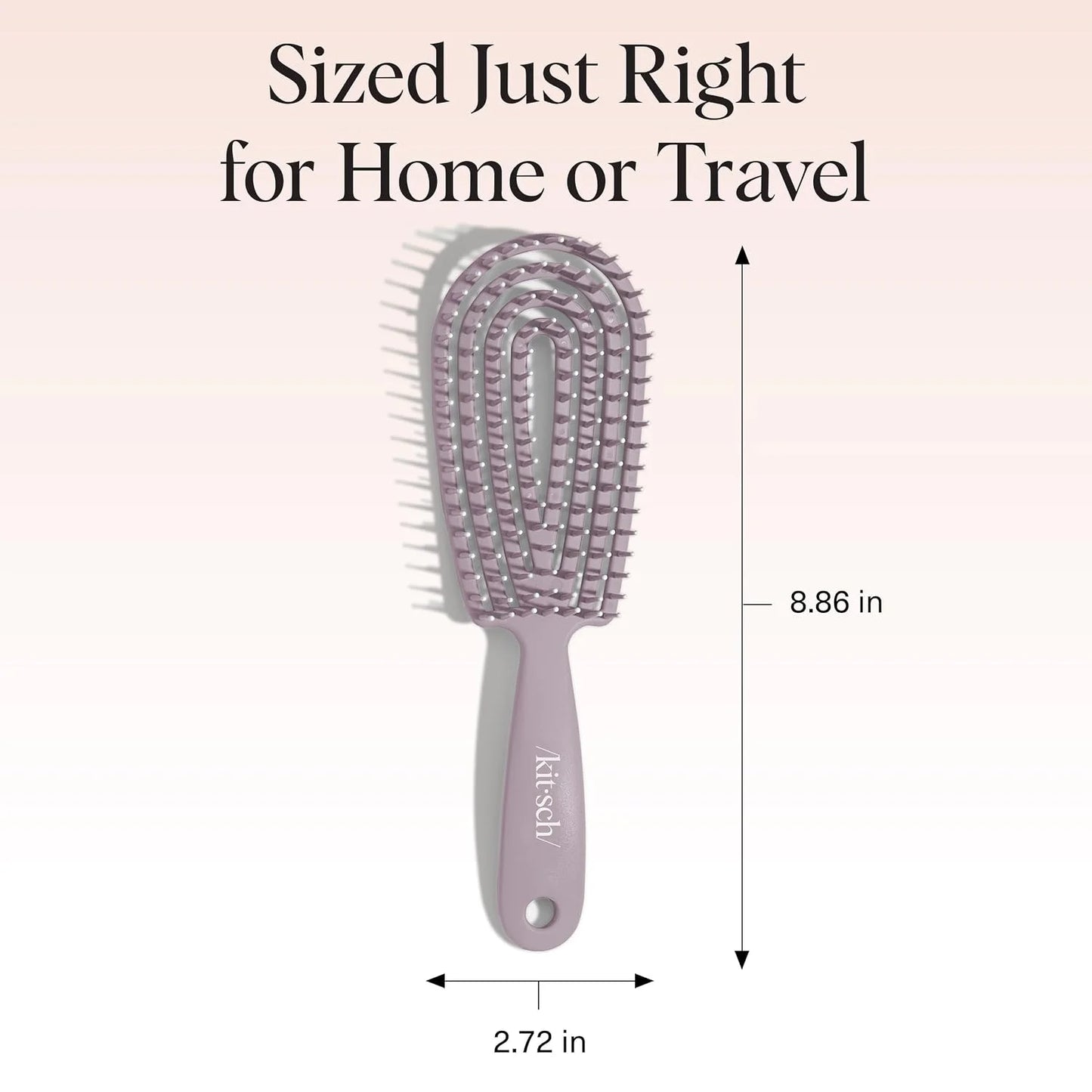 Kitsch Flexi Flow Detangler Brush, Hair Brushes For Women - Black