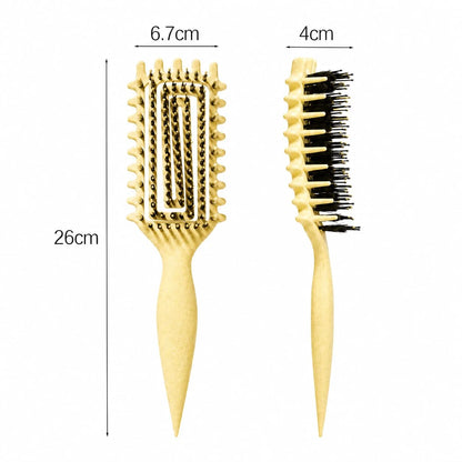 Curly Hair Brush Candybrush Curl Defining Brush for Detangling Shaping and Defining Curls for Women, Men, Wet & Dry Hair (Green Pink)