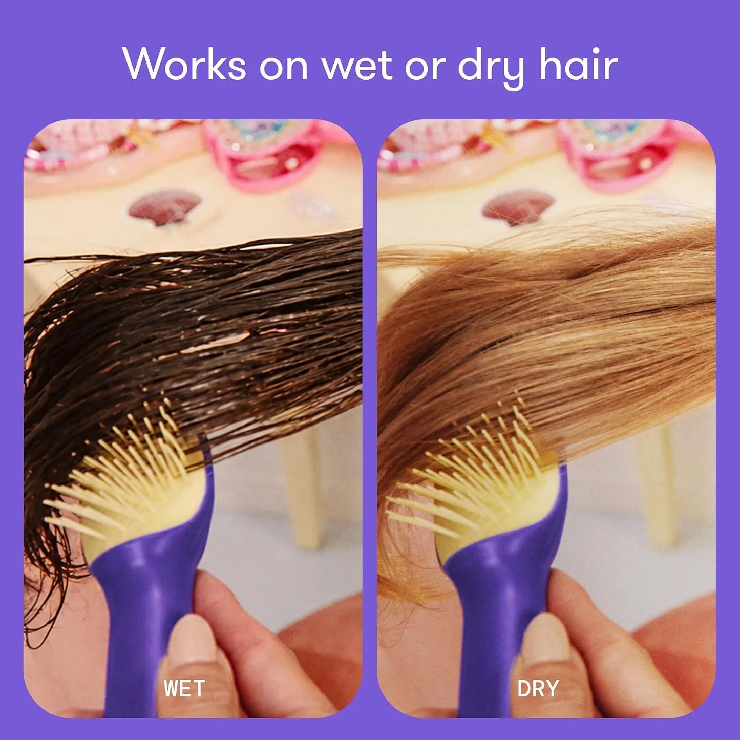 Frida for Kids Detangling Hair Brush for All Hair Types, Ages 6-11