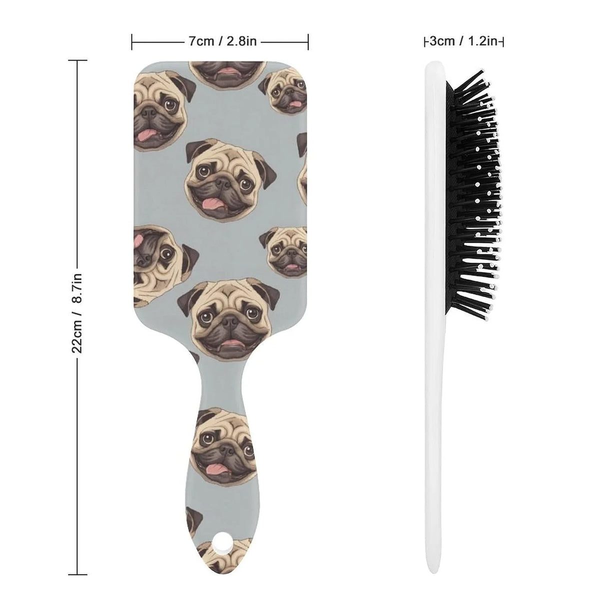 Women Girls Ladies Hair Brush Purple Black Buffalo Check Plaid Pattern, Paddle Brush for Detangling Scalp Massage, Cushion Hairbrush for Long Thick Curly Hair